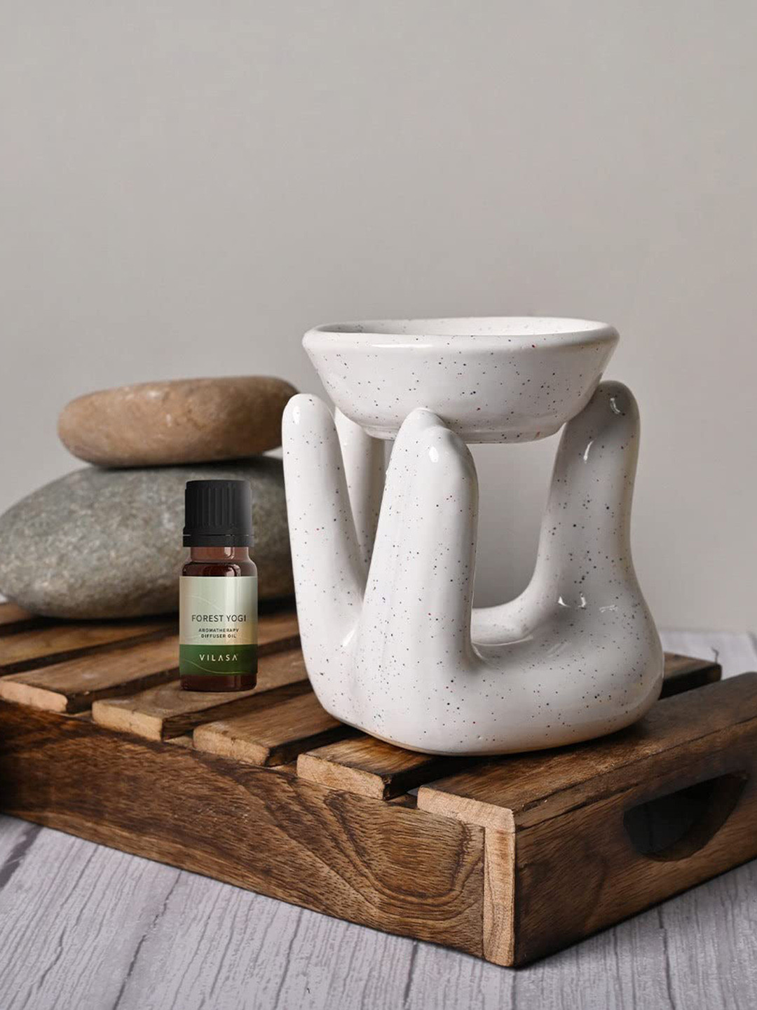 Buy VILASA White Ceramic Aromatherapy Diffuser & Burner Aroma Oil Diffusers for Unisex