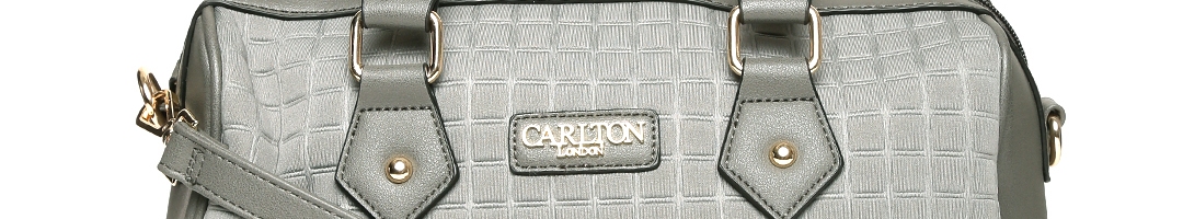 Buy Carlton London Grey Checked Handheld Bag With Sling Strap ...