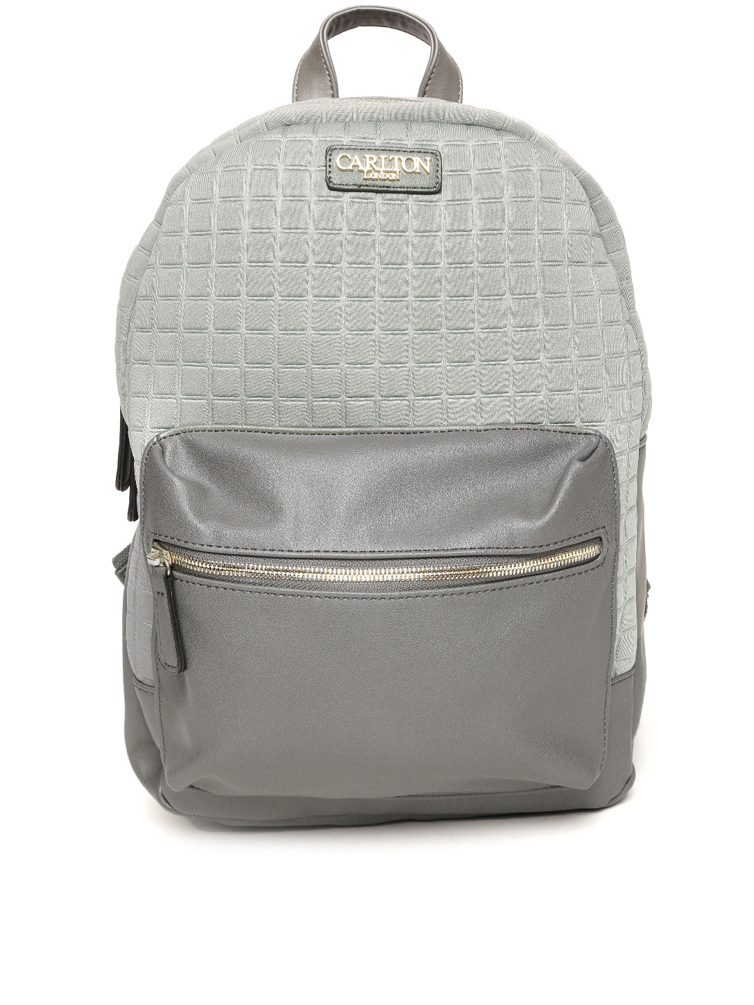 Buy Carlton London Women Grey Textured Backpack Backpacks for Women