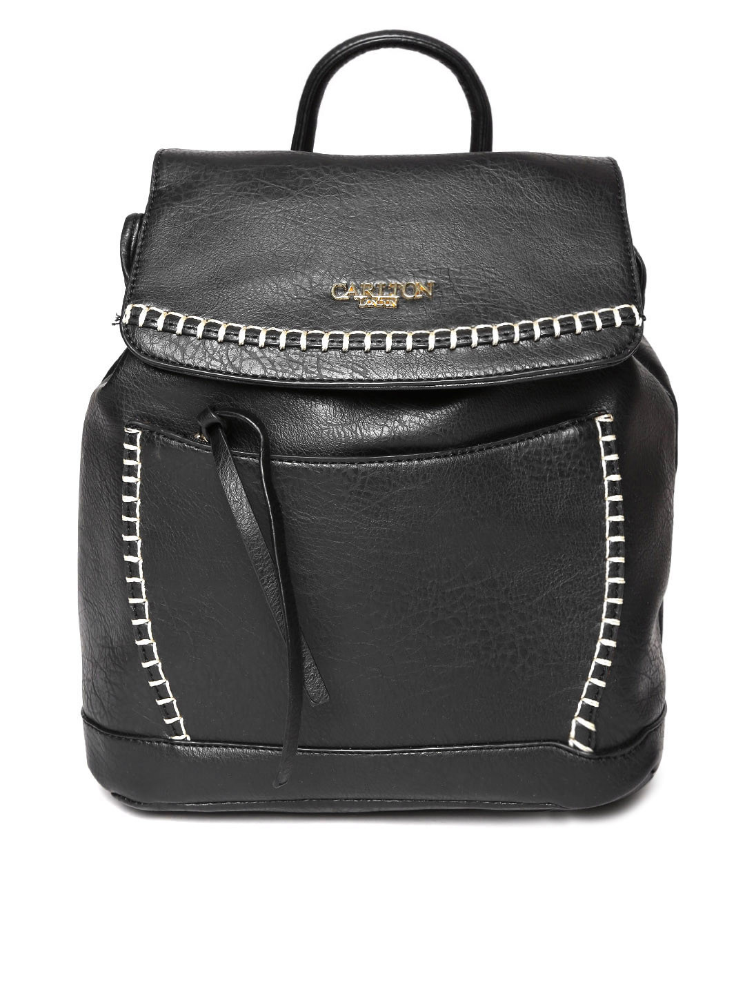 Buy Carlton London Women Black Solid Backpack Backpacks for Women