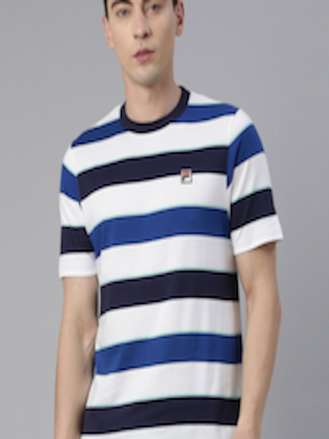 Buy FILA Men Striped Cotton T Shirt - Tshirts for Men 21517690 | Myntra