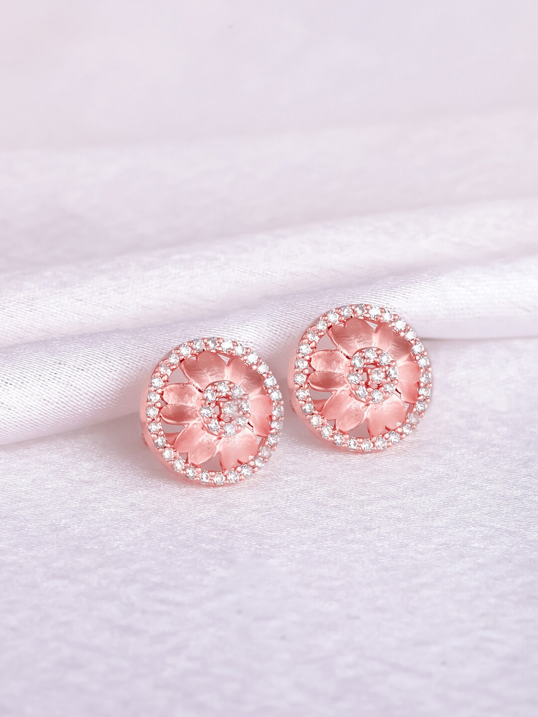 Buy GIVA Rose Gold Plated Contemporary Studs Earrings - Earrings for Women 21525672 | Myntra