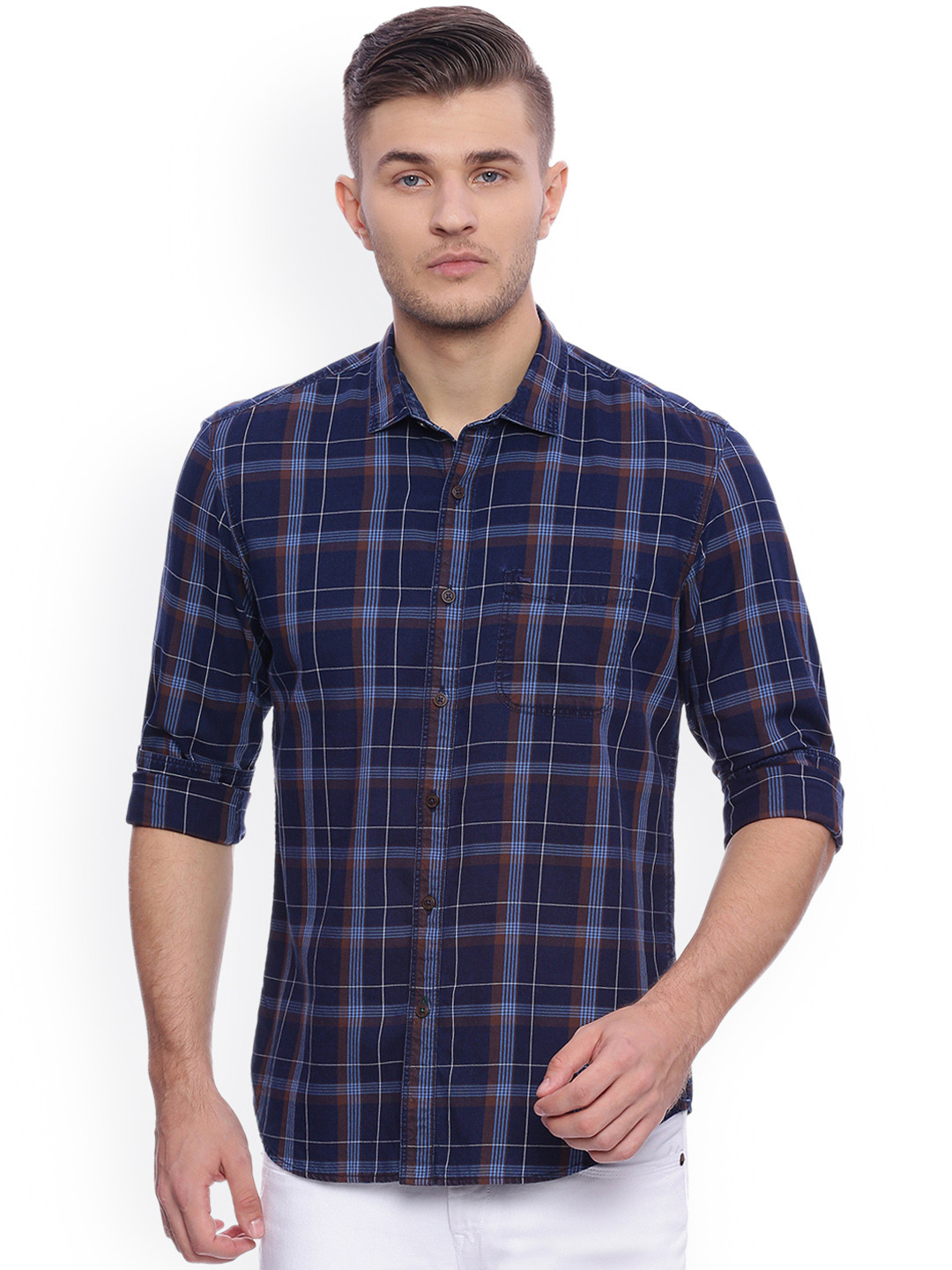 basics checked shirts