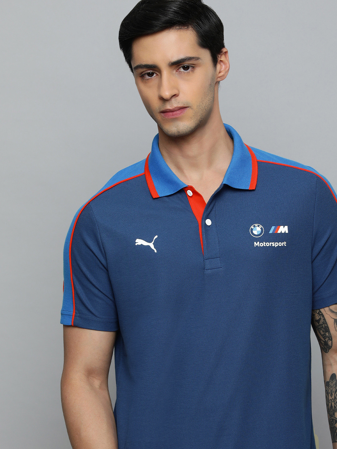 Buy PUMA Motorsport BMW MMS Brand Logo Regular Fit Polo Collar ...