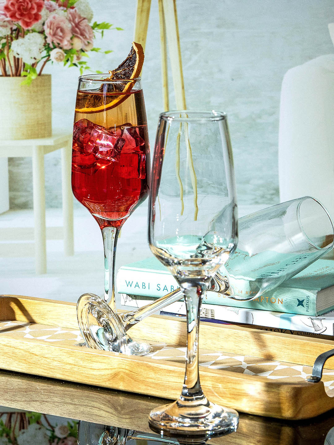 Buy Roxx Meridian Set Of 6 Transparent Dishwasher Safe Champagne Flute Glasses 230 Ml Each Bar