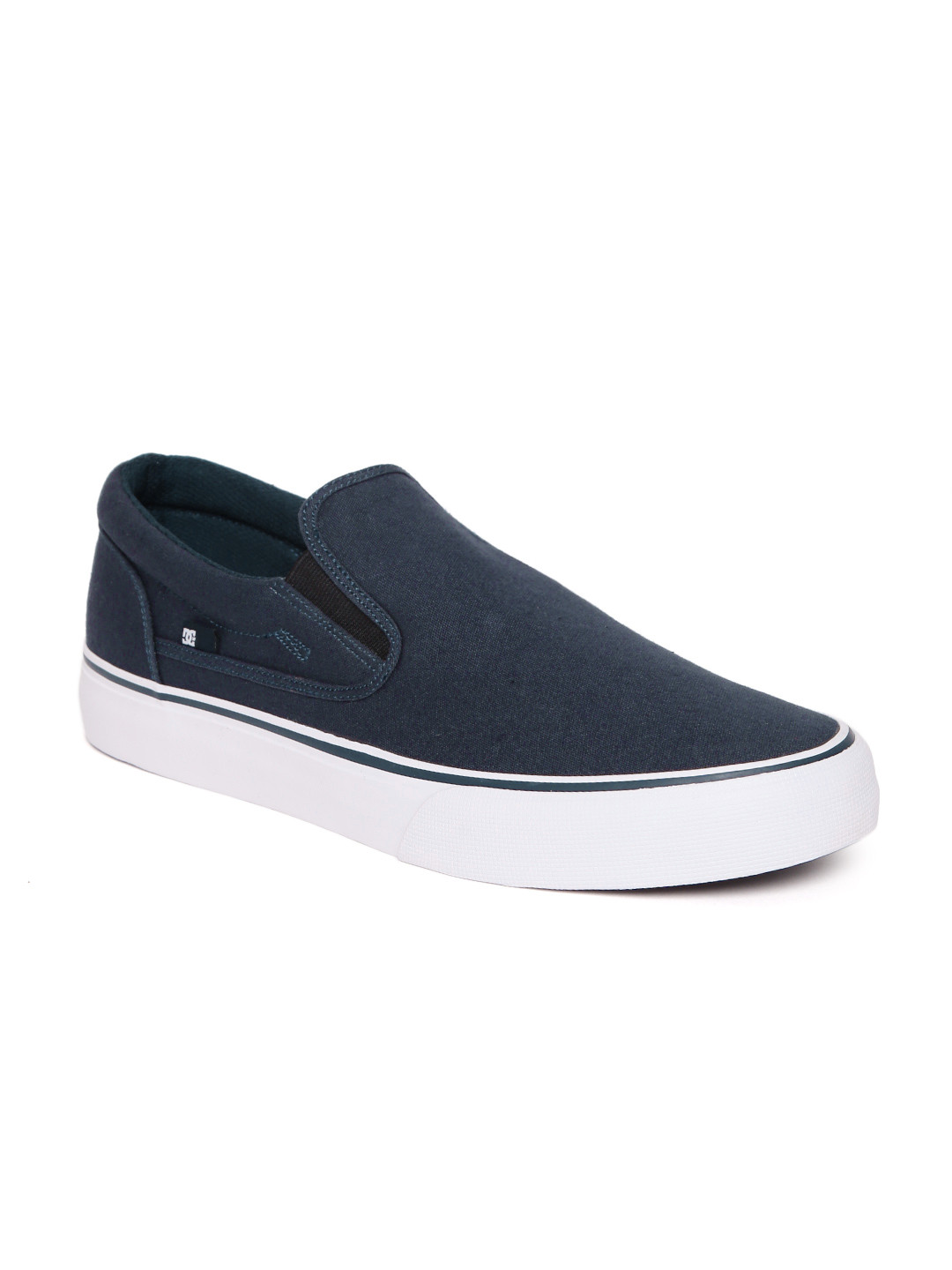 slip on navy blue sneakers