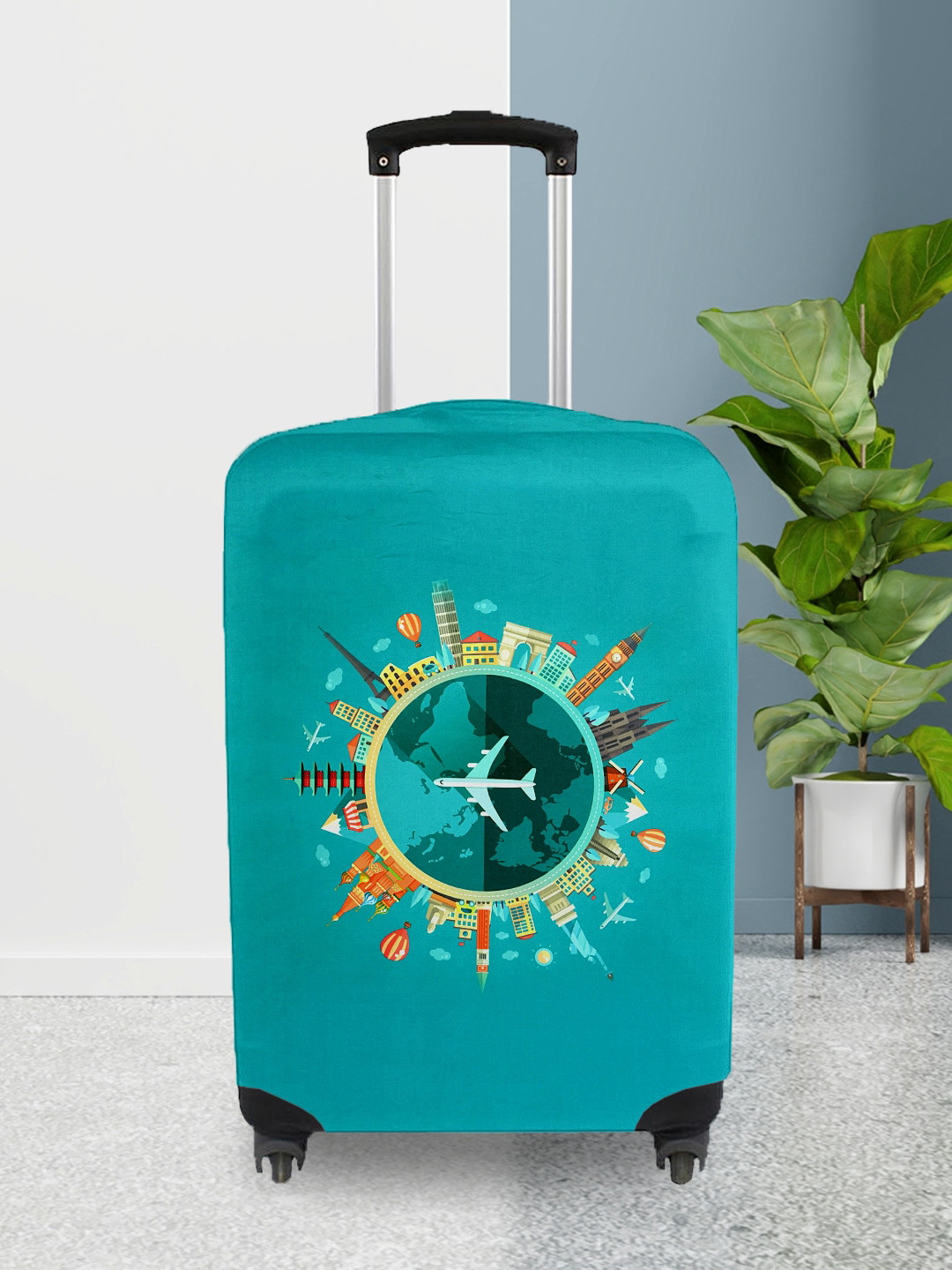 Buy Cortina Printed Protective Small Trolley Bag Cover Travel