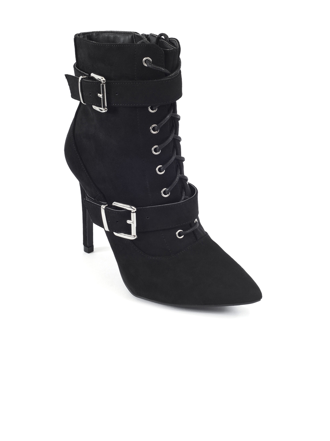 truffle collection heeled boots in black