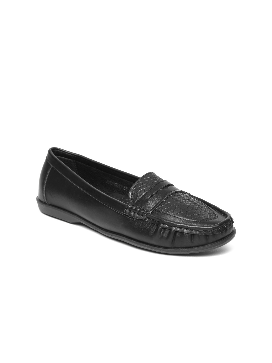 Buy Allen Solly Women Black Croc Textured Loafers - Casual Shoes for ...