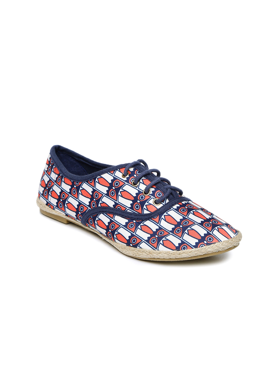 Buy Ginger By Lifestyle Women Navy &amp; Red Sneakers Casual