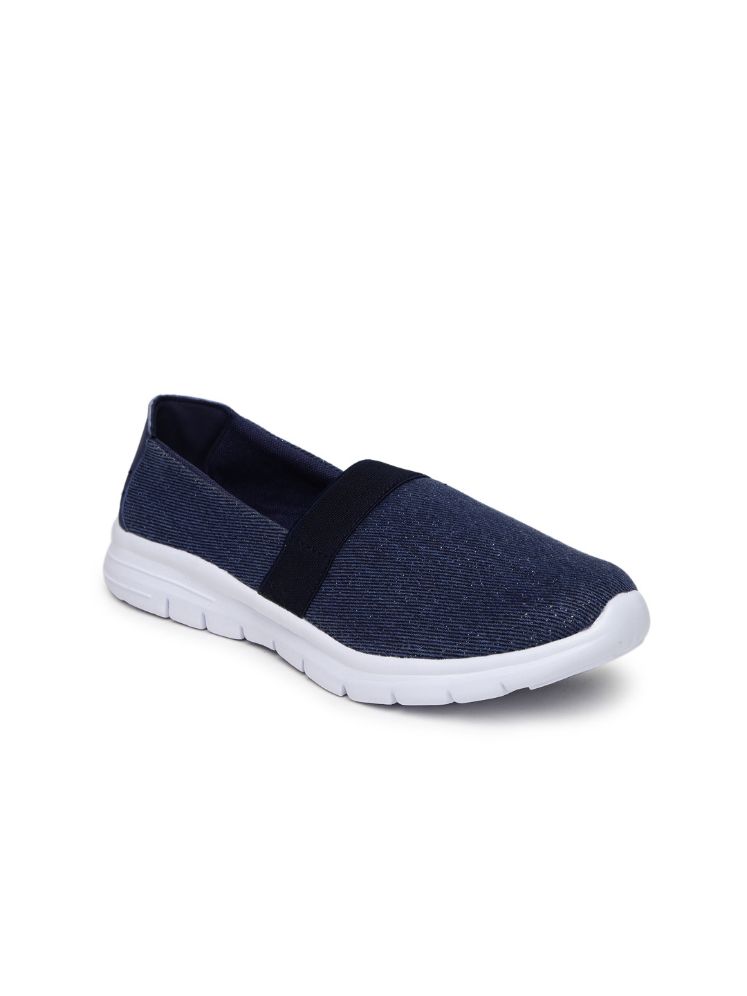 Buy Ginger By Lifestyle Women Navy Blue Slip On Sneakers