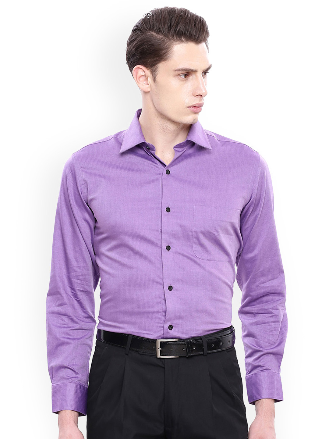 Buy Arrow Men Lavender Regular Fit Solid Formal Shirt Shirts for Men