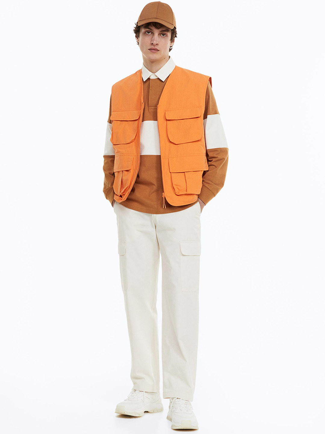 Buy H&M Men White Straight Fit Cargos Trousers Trousers for Men