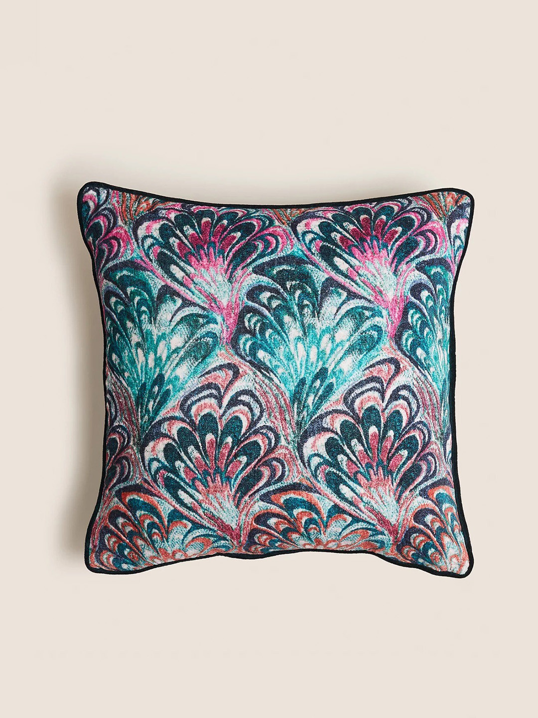 Buy Marks & Spencer Purple & Blue Printed Square Floor Cushion