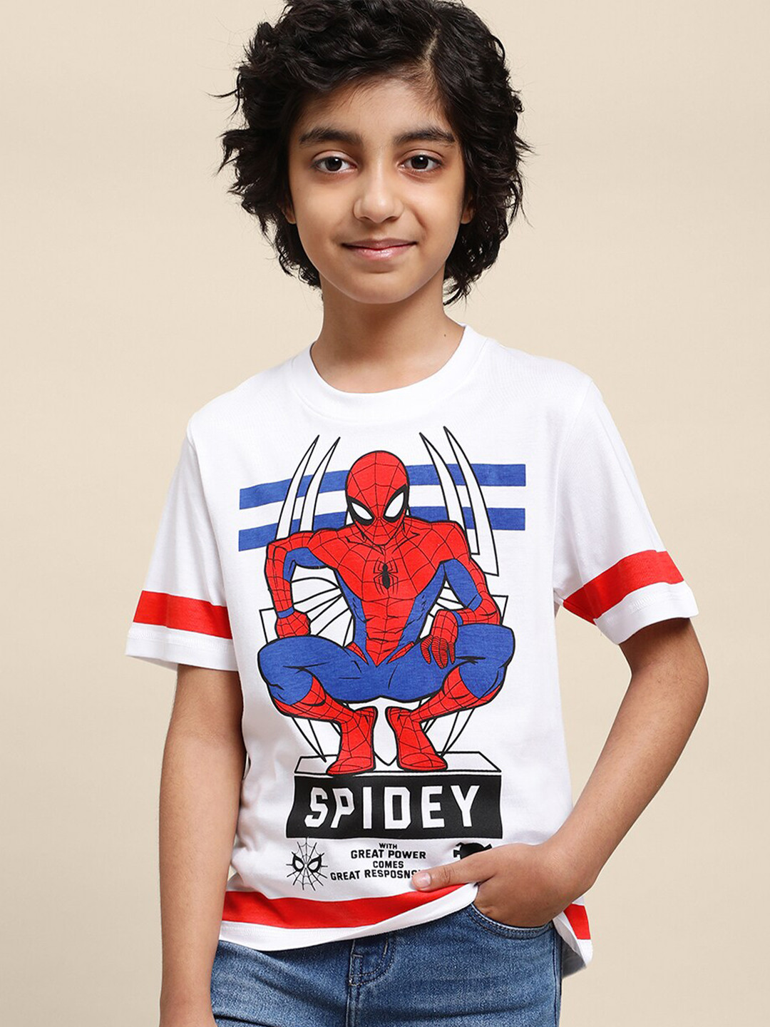 Buy Kids Ville Boys Spider Man Printed Cotton T Shirt - Tshirts for ...