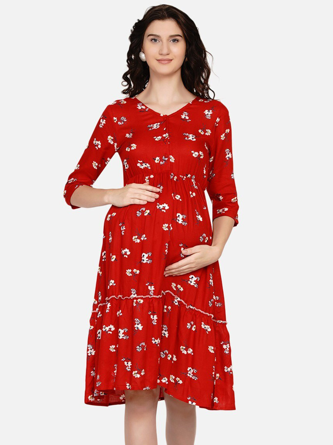 Buy Mine4Nine Floral Printed Maternity Dress Dresses for Women