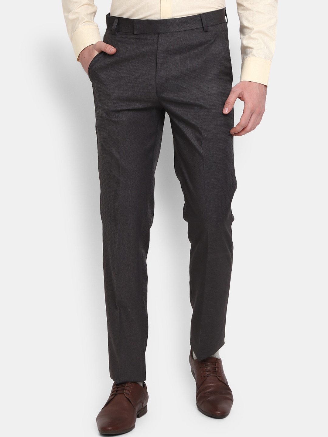 Buy J White By Vmart Men Mid Rise Cotton Formal Trousers - Trousers for ...