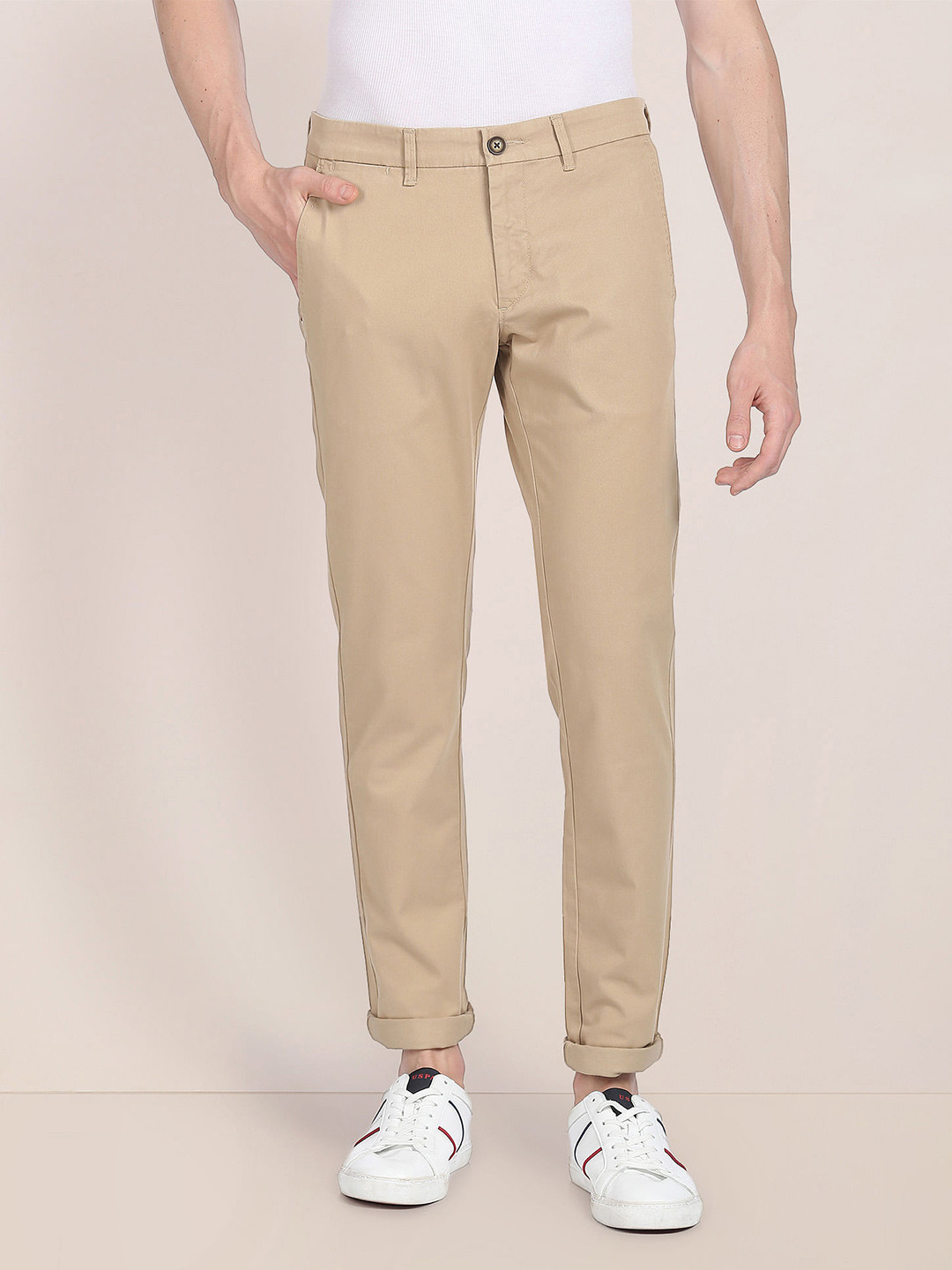 U.S. POLO ASSN. Green Cotton Men's Trouser