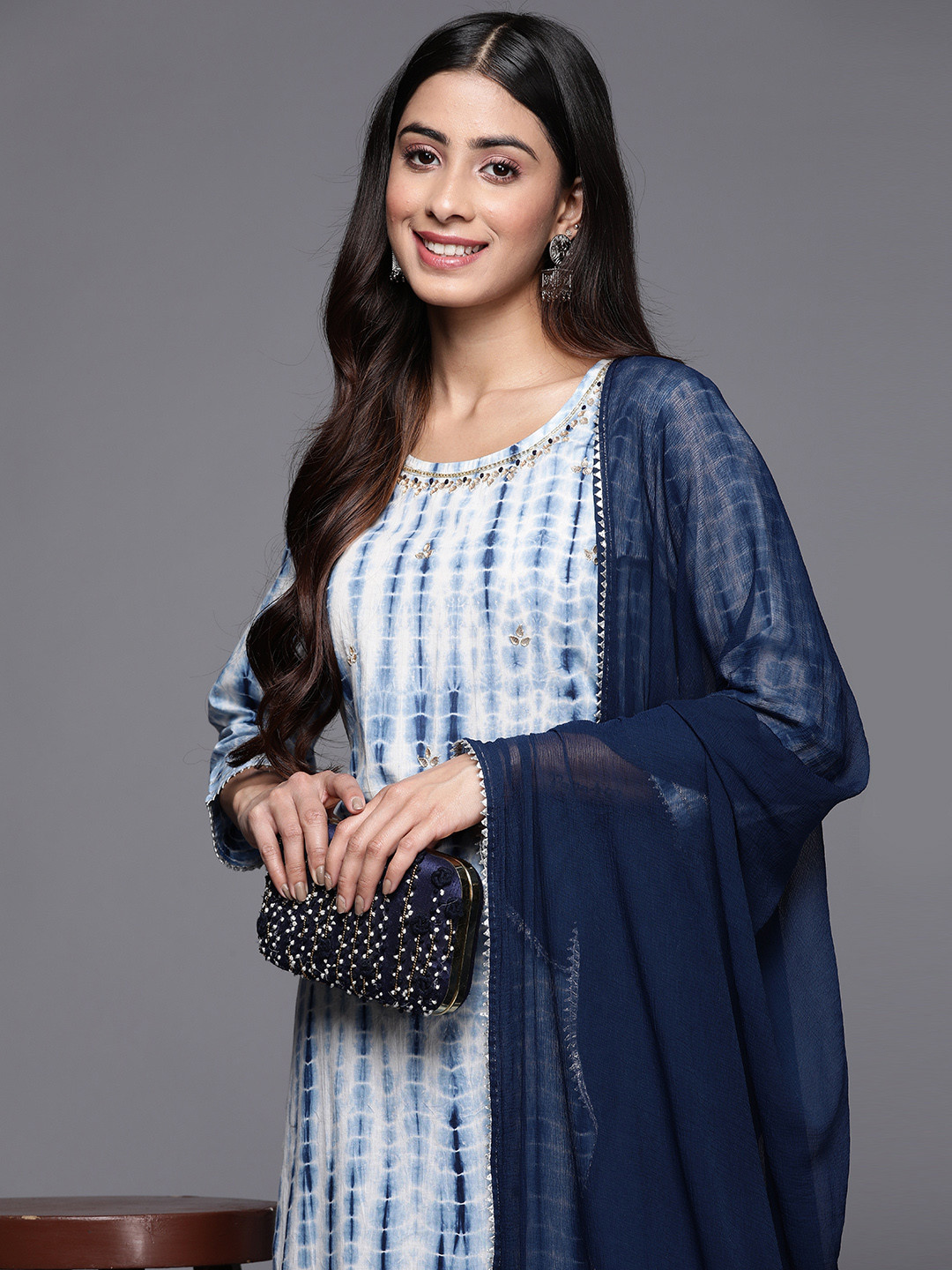 Varanga Buy Varanga Women Dyed Pure Cotton Kurta With Palazzos & With Dupatta ...