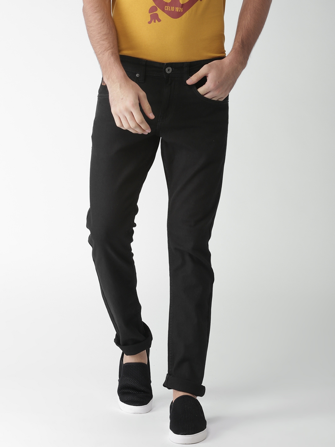 celio black jeans