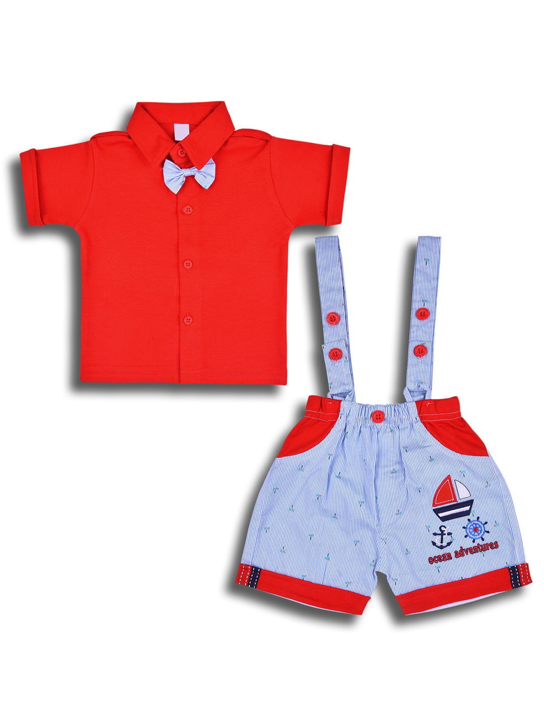 Buy Wish Karo Infant Boys Printed Cotton Shirt With Shorts Clothing