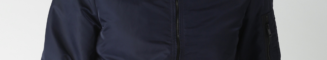 Buy Celio Men Navy Blue Solid Sporty Jacket - Jackets for Men 2158433 ...