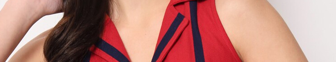 Buy Trend Arrest Red Mandarin Collar Crop Top - Tops for Women 21586812 ...