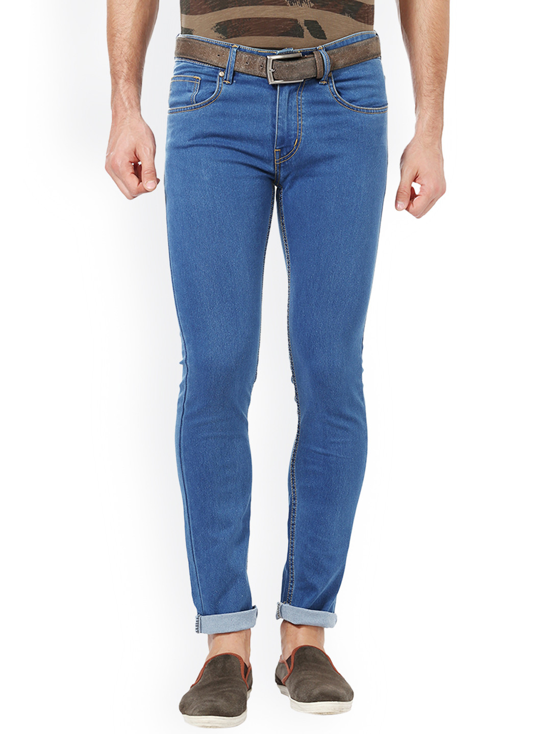 Buy People Men Blue Slim Fit Mid Rise Clean Look Jeans Jeans for Men 2158880 Myntra