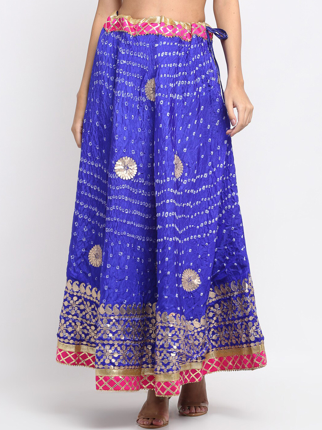Buy SOUNDARYA Dyed Flared Ethnic Maxi Skirt Skirts for Women 21589284