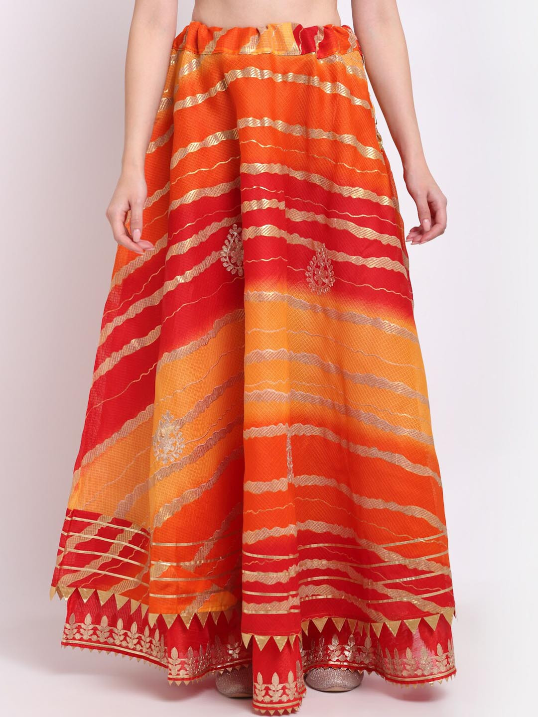 Buy SOUNDARYA Striped Flared Ethnic Maxi Skirt Skirts for Women