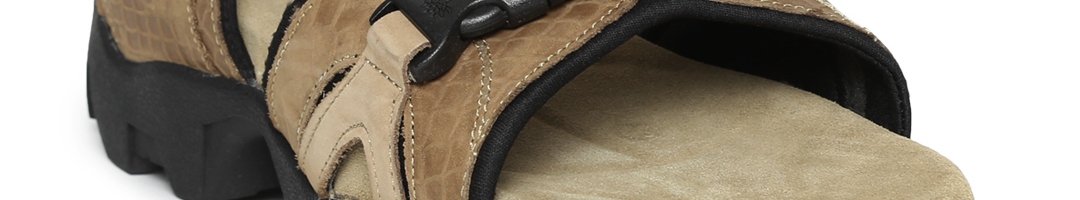 Buy Woodland Men Khaki Leather Sandals - Sandals for Men 2159189 | Myntra