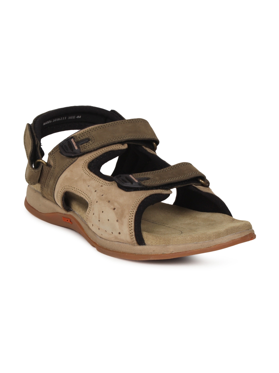 woodland men olive green leather sandals