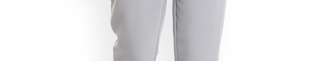Buy Vero Moda Women Grey Slim Fit Solid Cigarette Trousers - Trousers ...