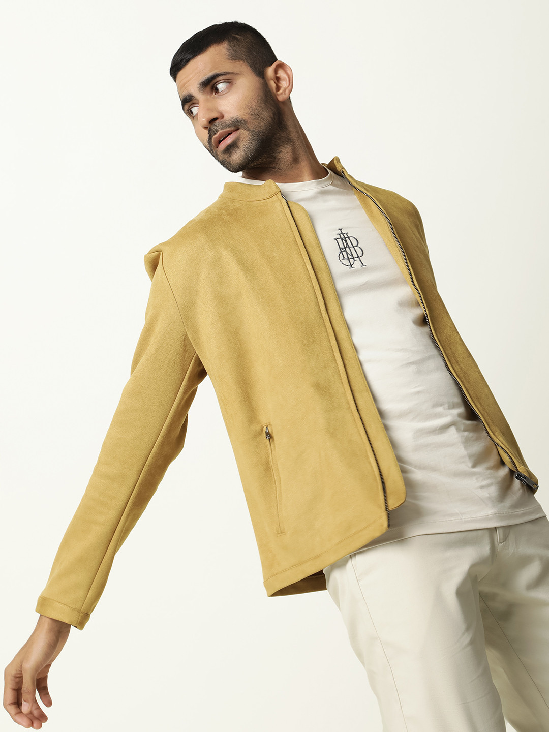 Buy RARE RABBIT Men Sink Tailored Fit Mock Collar Jacket - Jackets for ...