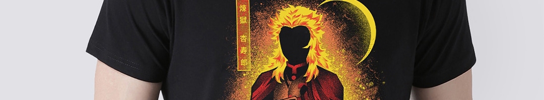 Buy COMICSENSE Anime Printed Demon Slayer Flame Hashira Cotton T Shirt ...