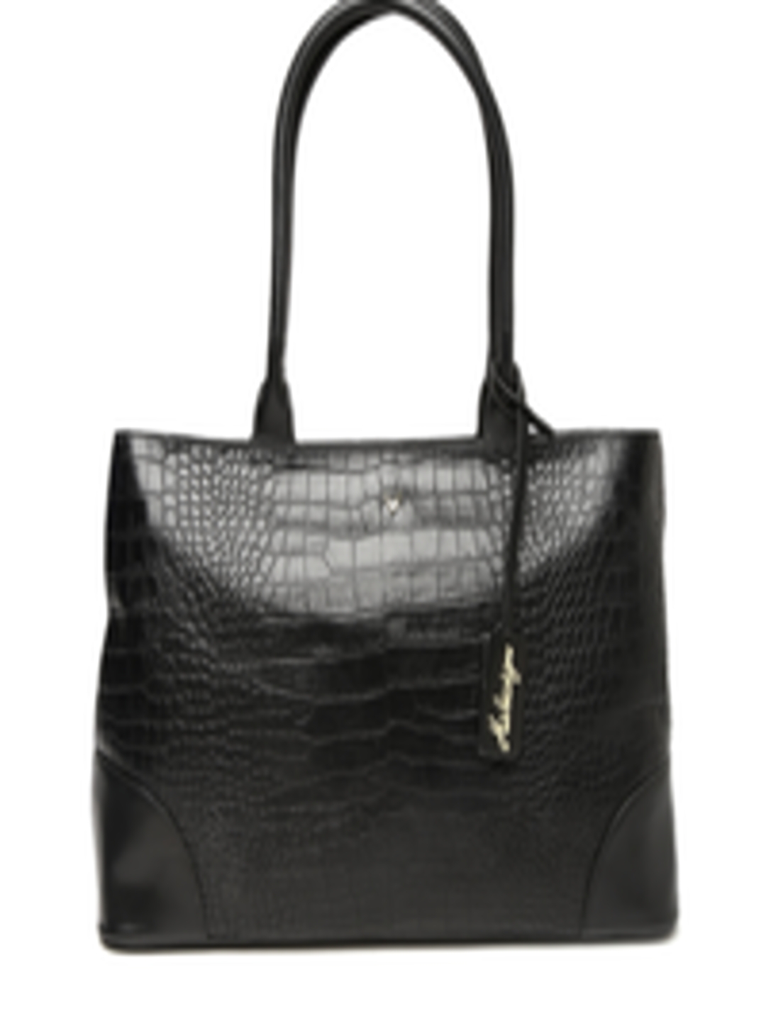 Buy Hidesign Black Textured Shoulder Bag - Handbags for Women 2161400 ...