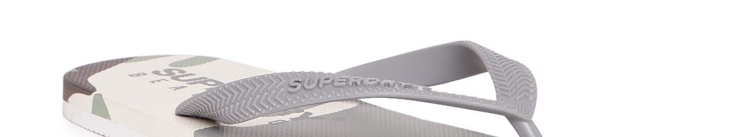 Buy Superdry Men Grey & Off White Printed Flip Flops - Flip Flops for ...