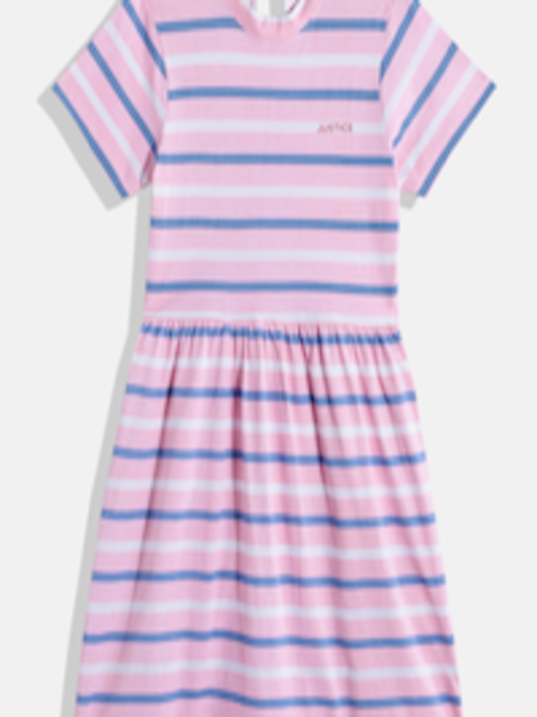 Buy JUSTICE Girls Striped Pure Cotton Fit & Flare Dress - Dresses for ...
