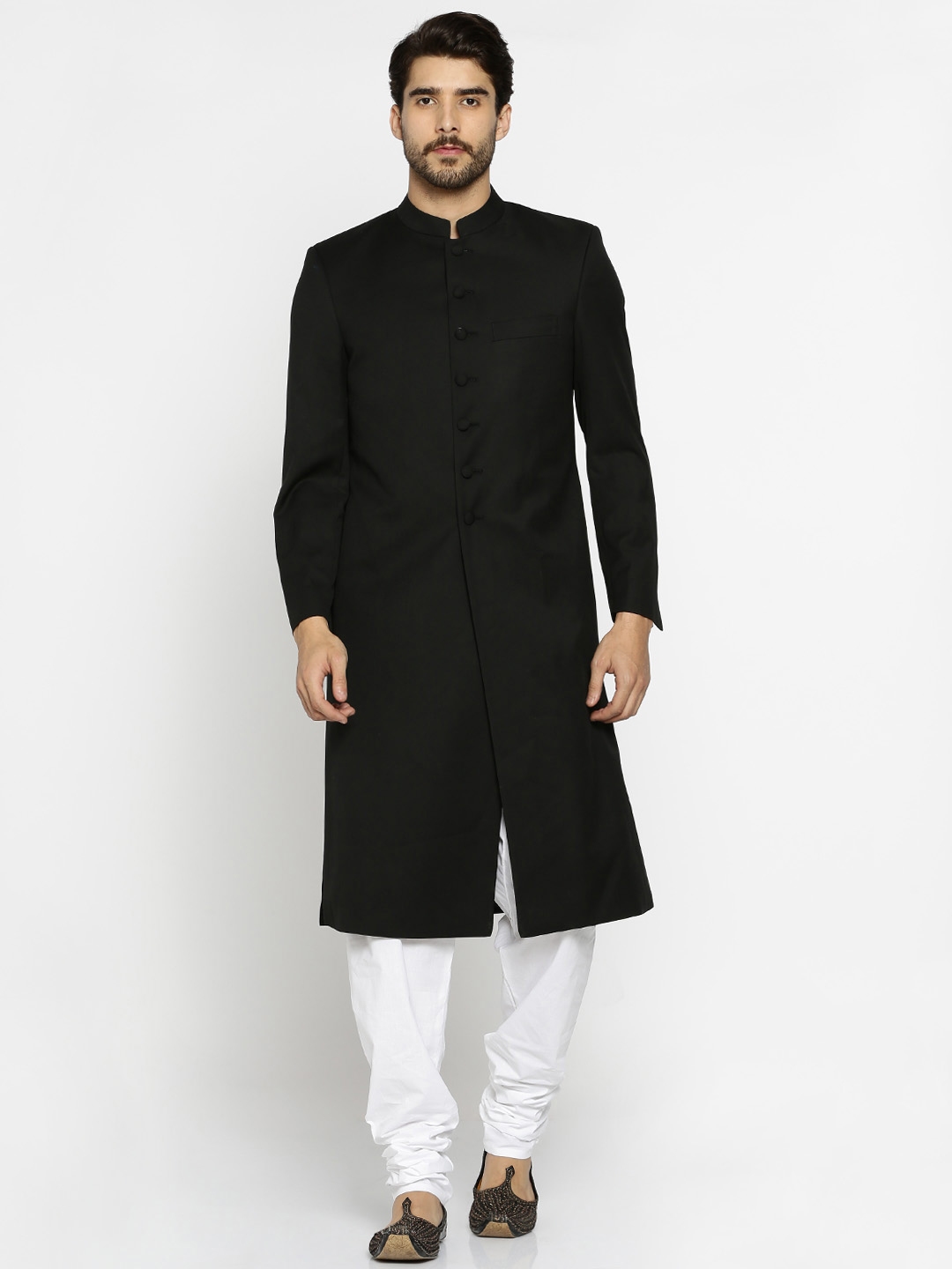 Buy SUITLTD Black & White Solid Sherwani - Sherwani for Men 2162132 ...
