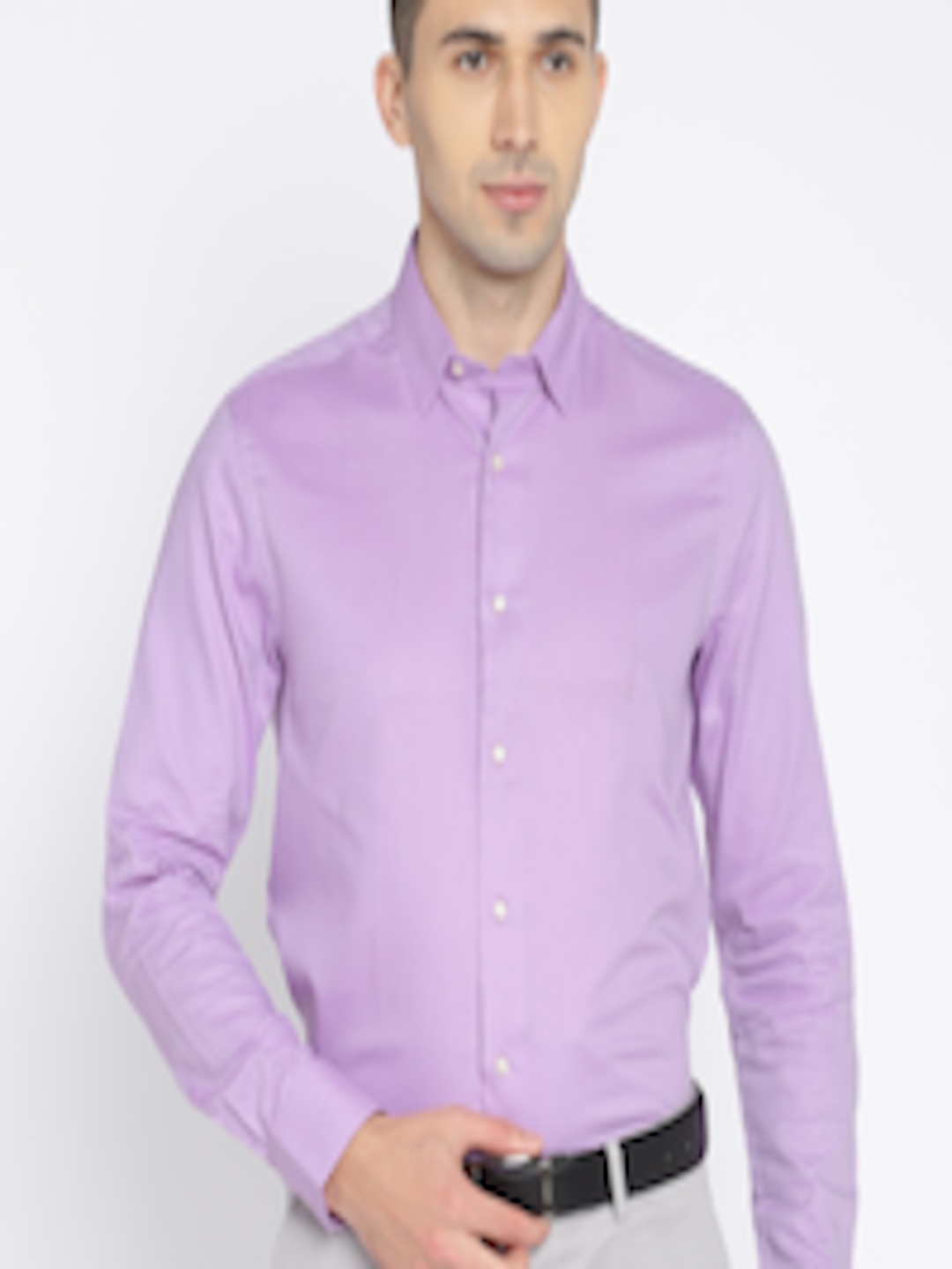 Buy Blackberrys Men Lavender Slim Fit Self Design Formal Shirt - Shirts ...