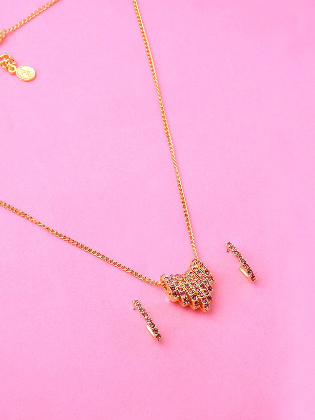 Buy Estele Gold Plated Sparkling Necklace Set With Crystals Jewellery Set for Women 21636662