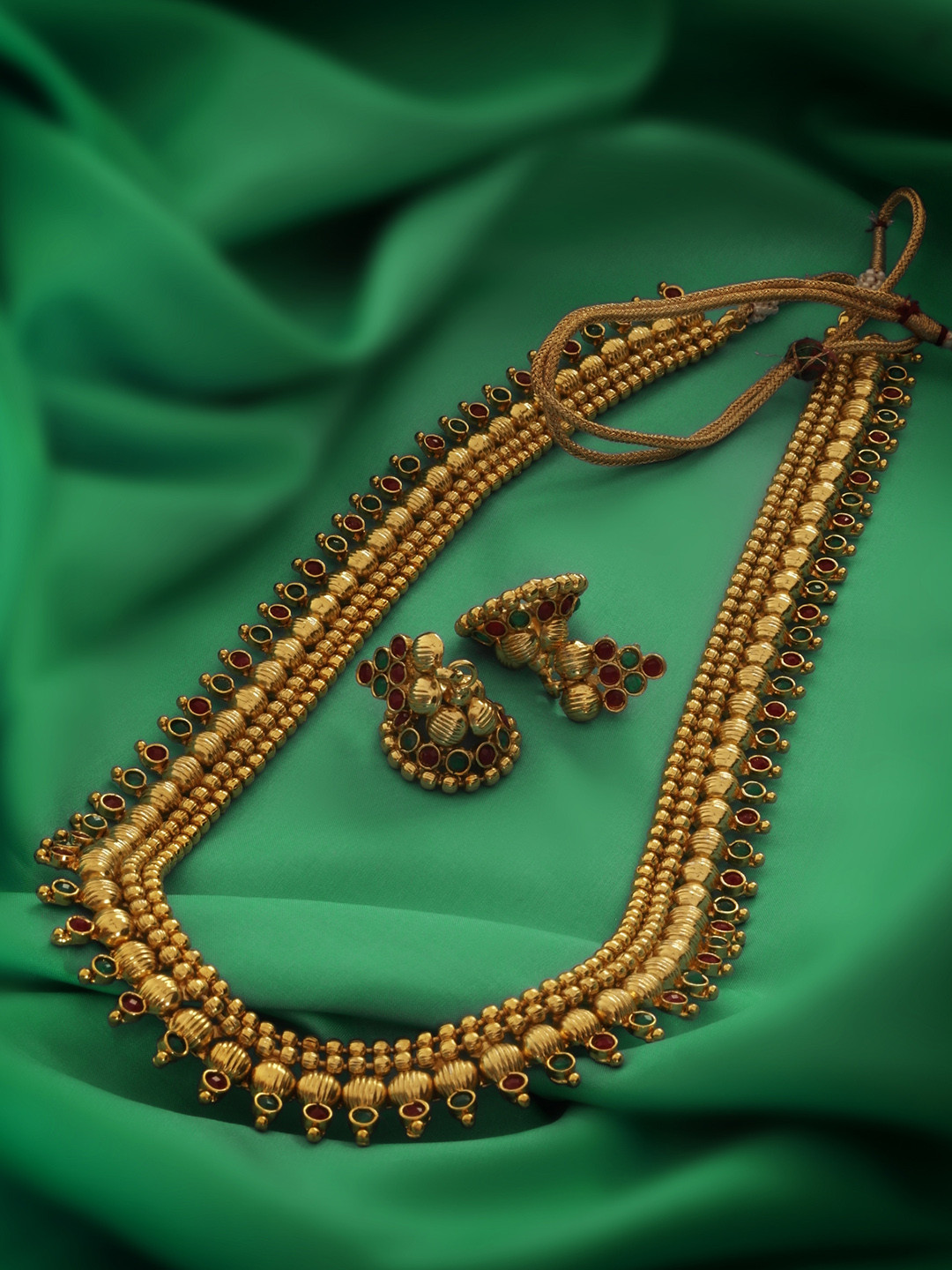 Buy Rubans Gold Toned Embellished Jewellery Set Jewellery Set for