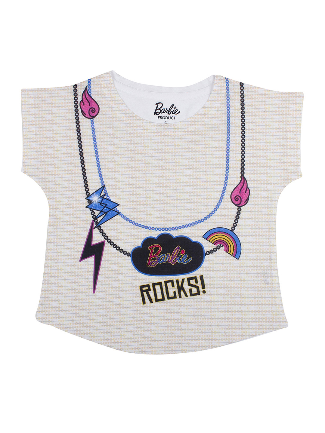 Buy Barbie Girls White Printed Top - Tops for Girls 2164671 | Myntra