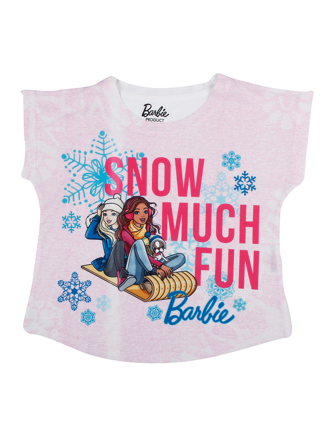 Buy Barbie Girls Pink & White Printed Top - Tops for Girls 2164678 | Myntra