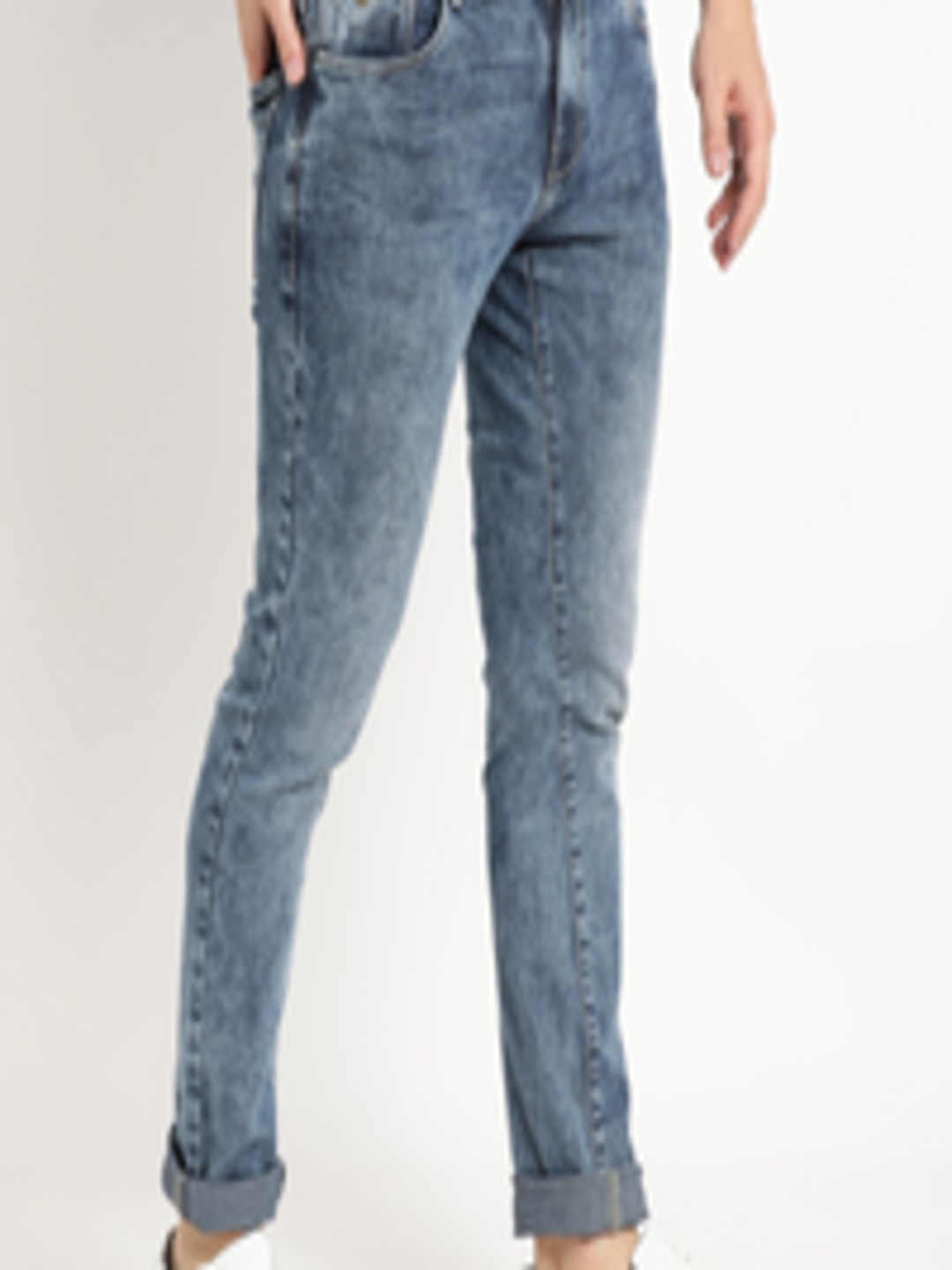 Buy Indian Terrain Men Brooklyn Slim Fit Heavy Fade Pure Cotton Jeans ...