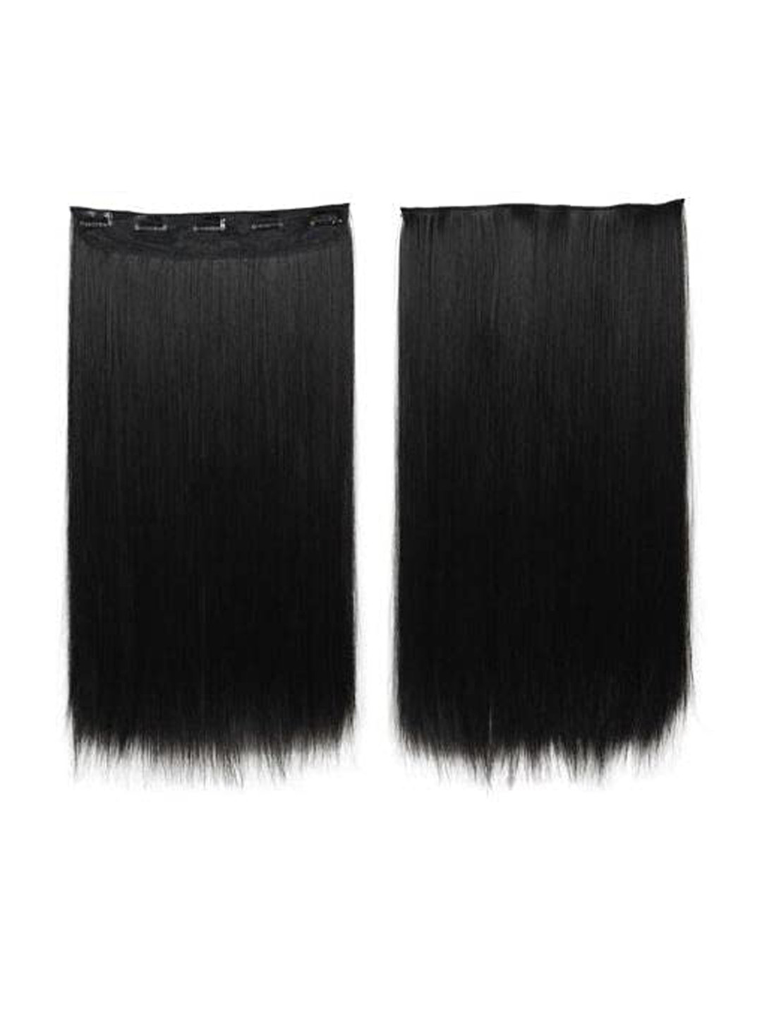 Buy CHRONEX Synthetic Nylon Straight Hair Extension With 5 Clips Black