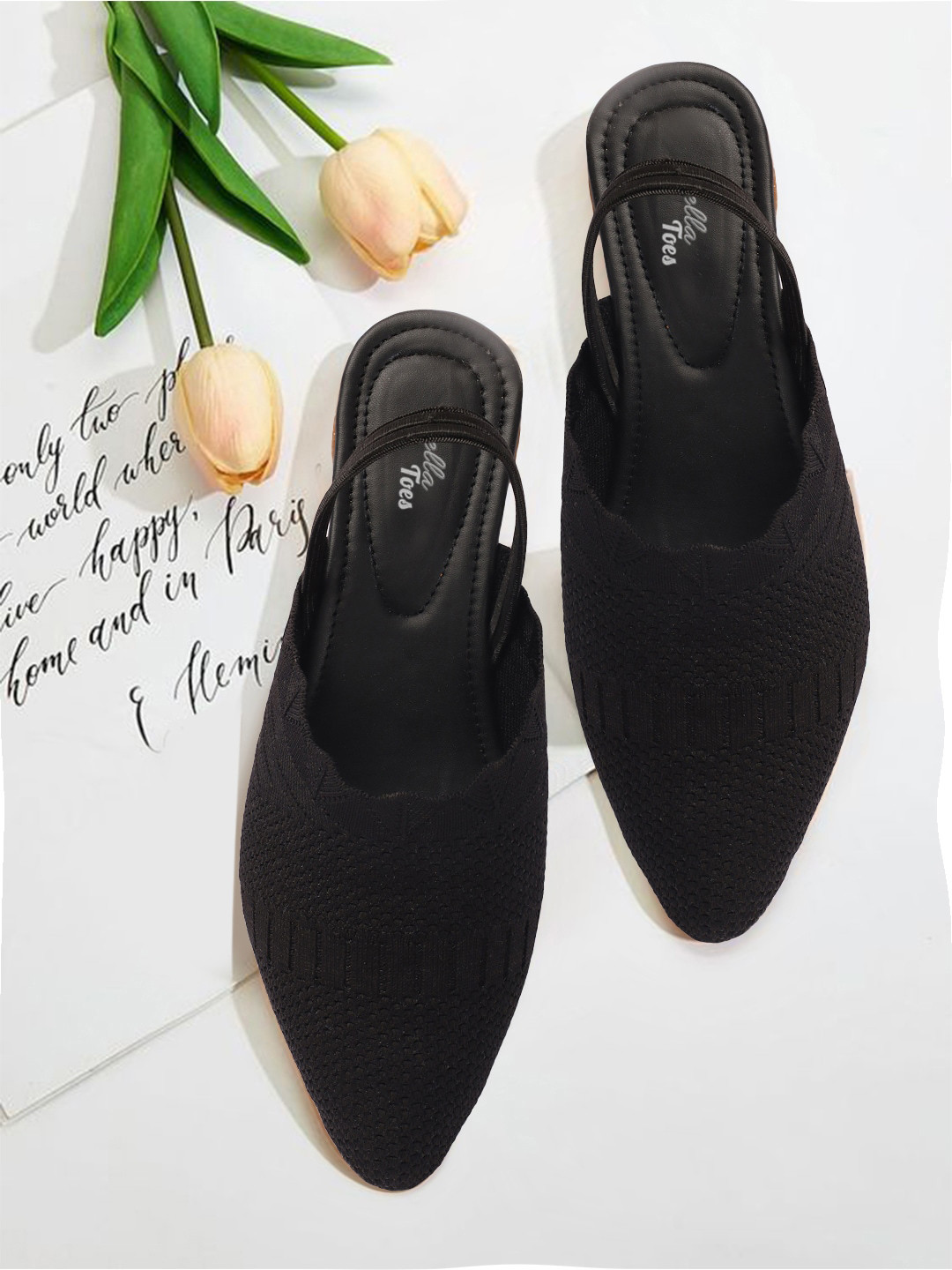 Buy Bella Toes Women Woven Design Mules Flats for Women 21657358 Myntra