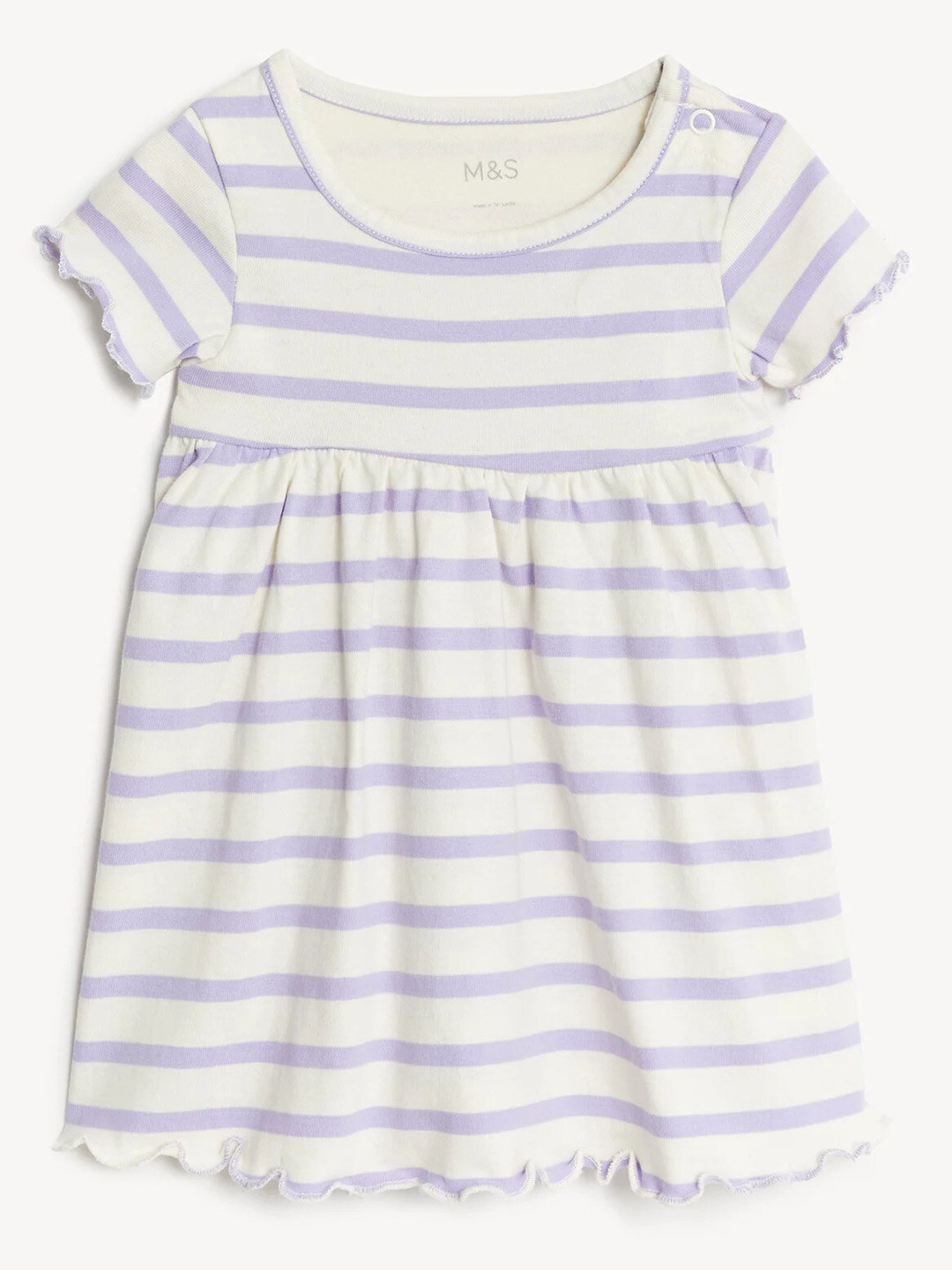 Buy Marks & Spencer Infants Striped A Line Cotton Dress Dresses for