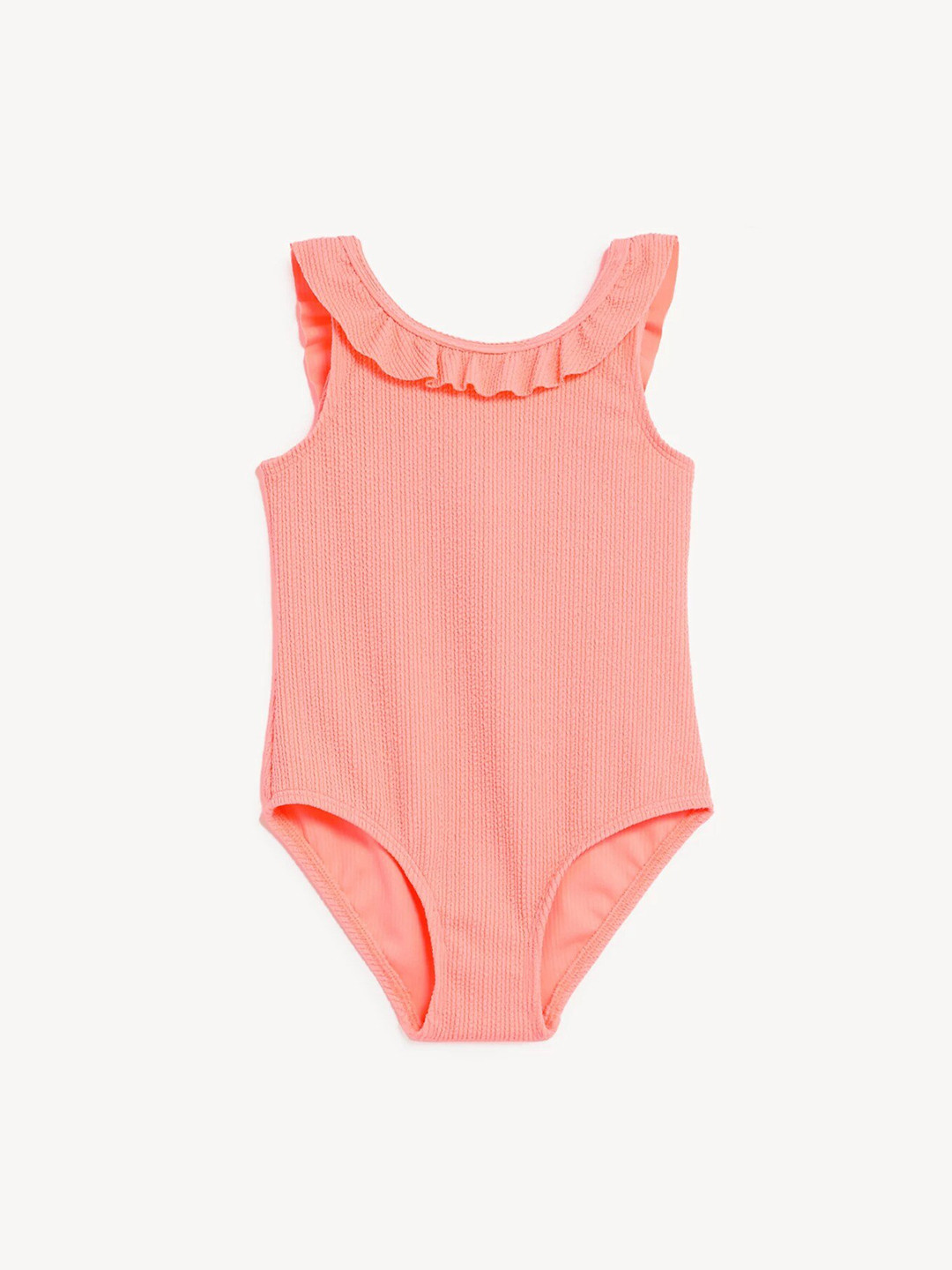 Buy Marks & Spencer Kids Girls Round Neck Knitted Crinkle Frilled