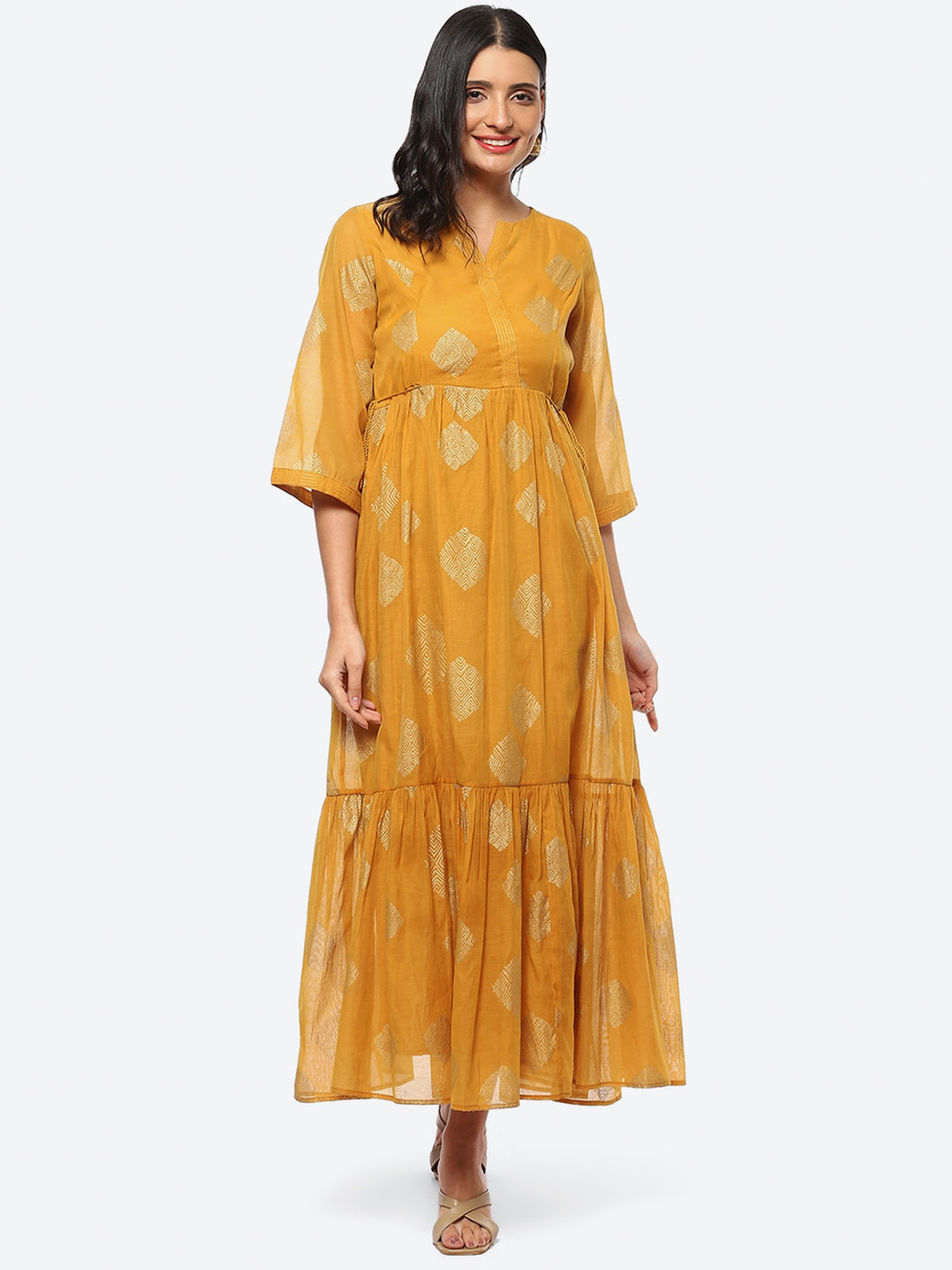Buy Biba Ethnic Motifs Printed Maxi Dress Ethnic Dresses for Women